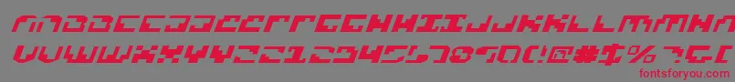 フォントXenov2ei – 赤い文字の灰色の背景