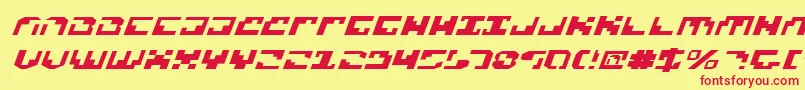 Xenov2ei Font – Red Fonts on Yellow Background