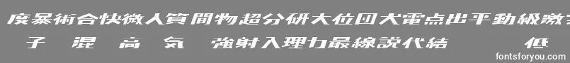 フォントKaden ffy – 灰色の背景に白い文字