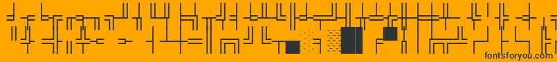 フォントWpco03n – 黒い文字のオレンジの背景