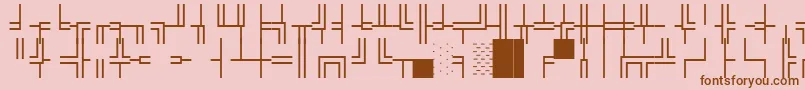 Wpco03n Font – Brown Fonts on Pink Background