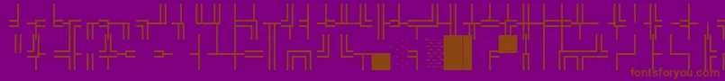 Fonte Wpco03n – fontes marrons em um fundo roxo