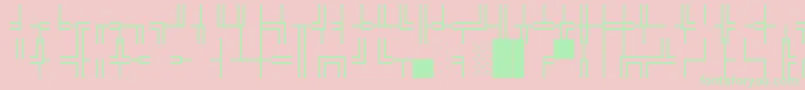 Wpco03n Font – Green Fonts on Pink Background