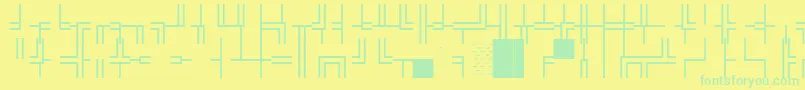 Wpco03n Font – Green Fonts on Yellow Background