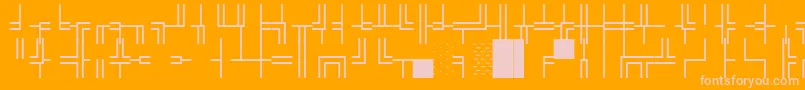 Wpco03n Font – Pink Fonts on Orange Background