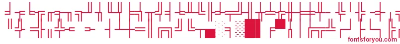 Czcionka Wpco03n – czerwone czcionki na białym tle