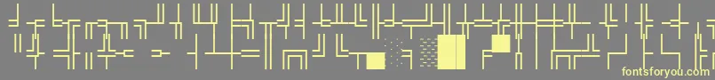 Wpco03n Font – Yellow Fonts on Gray Background