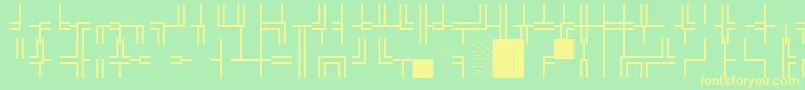 Wpco03n Font – Yellow Fonts on Green Background