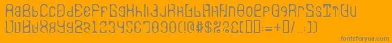 LvdcAuroradance Font – Gray Fonts on Orange Background