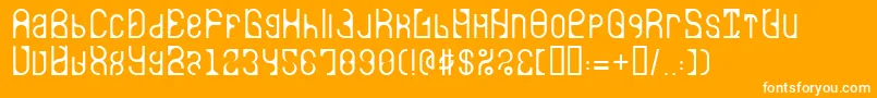 LvdcAuroradance Font – White Fonts on Orange Background