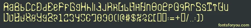 Подробнее о шрифте LvdcAuroradance Шрифт LvdcAuroradance – жёлтые шрифты на чёрном фоне