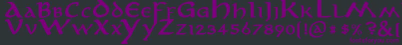 AnironBold Font – Purple Fonts on Black Background