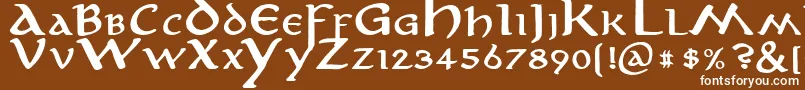 AnironBold Font – White Fonts on Brown Background
