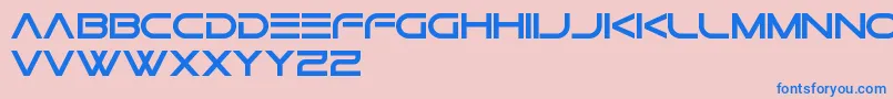 GtekNovaFreePromo Font – Blue Fonts on Pink Background