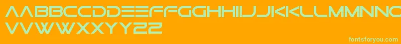 GtekNovaFreePromo Font – Green Fonts on Orange Background
