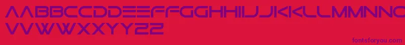 Czcionka GtekNovaFreePromo – fioletowe czcionki na czerwonym tle