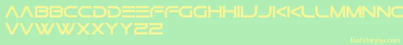 Шрифт GtekNovaFreePromo – жёлтые шрифты на зелёном фоне