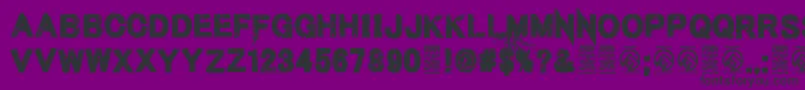 MenofnihilistRegular Font – Black Fonts on Purple Background