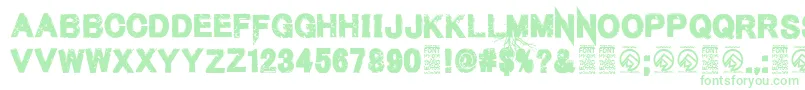 MenofnihilistRegular Font – Green Fonts on White Background