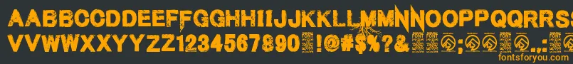 MenofnihilistRegular Font – Orange Fonts on Black Background