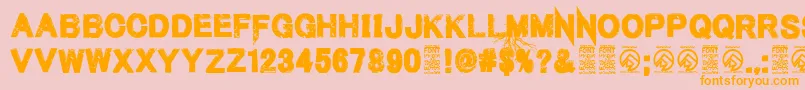 MenofnihilistRegular Font – Orange Fonts on Pink Background