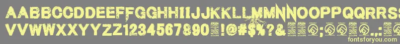 MenofnihilistRegular Font – Yellow Fonts on Gray Background