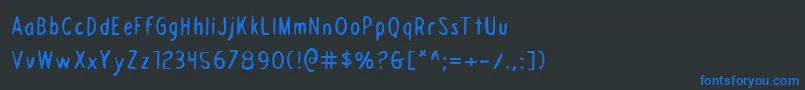フォントDraftingboard – 黒い背景に青い文字