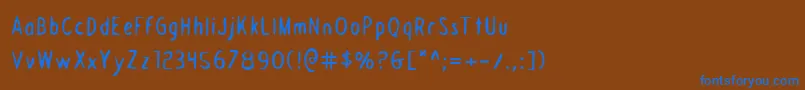 Шрифт Draftingboard – синие шрифты на коричневом фоне