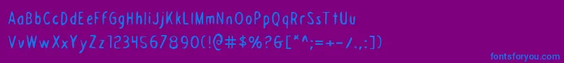Fonte Draftingboard – fontes azuis em um fundo violeta