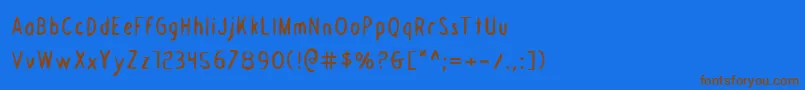 Шрифт Draftingboard – коричневые шрифты на синем фоне