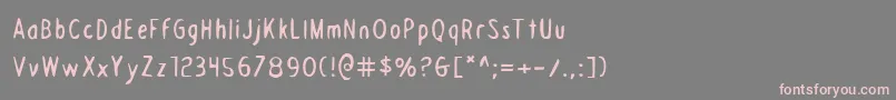 フォントDraftingboard – 灰色の背景にピンクのフォント