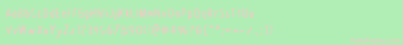 フォントDraftingboard – 緑の背景にピンクのフォント