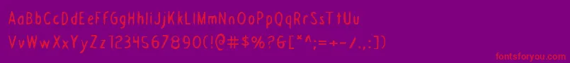 Draftingboard Font – Red Fonts on Purple Background