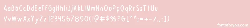 Draftingboard-Schriftart – Weiße Schriften auf rosa Hintergrund