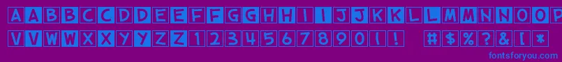 CubeVol2 Font – Blue Fonts on Purple Background