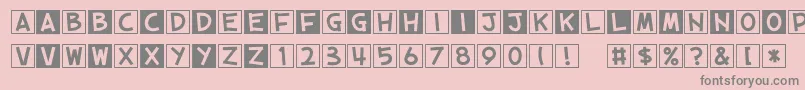 CubeVol2 Font – Gray Fonts on Pink Background