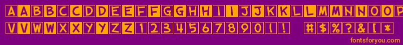 CubeVol2 Font – Orange Fonts on Purple Background