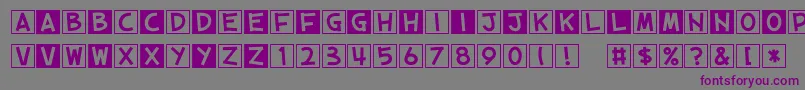 CubeVol2 Font – Purple Fonts on Gray Background
