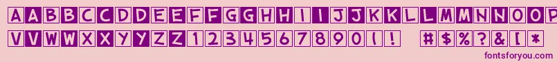 CubeVol2 Font – Purple Fonts on Pink Background