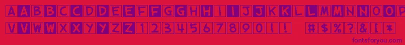 CubeVol2 Font – Purple Fonts on Red Background