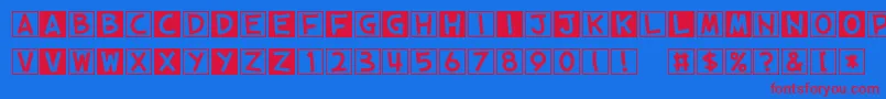 CubeVol2 Font – Red Fonts on Blue Background