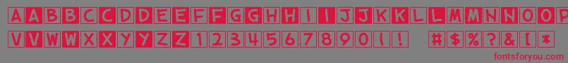 CubeVol2 Font – Red Fonts on Gray Background