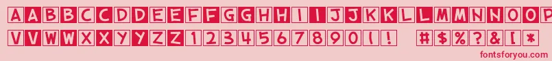 CubeVol2 Font – Red Fonts on Pink Background