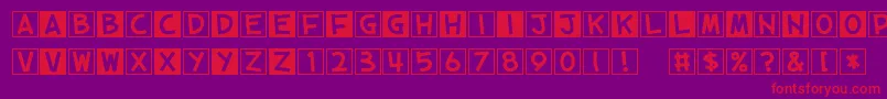 CubeVol2 Font – Red Fonts on Purple Background