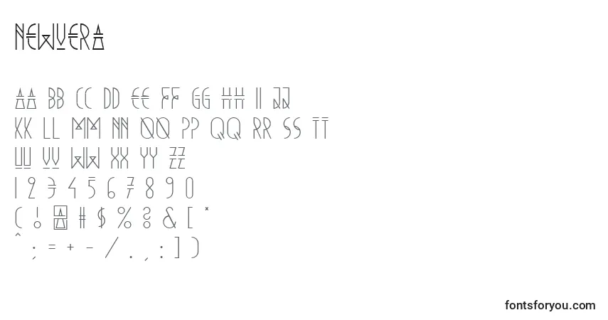 Fuente NewVera (81241) - alfabeto, números, caracteres especiales