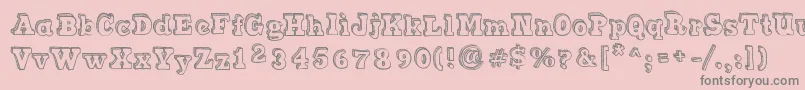 SketchMatch Font – Gray Fonts on Pink Background