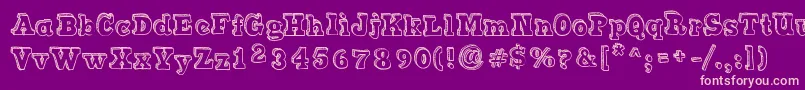 SketchMatch-fontti – vaaleanpunaiset fontit violetilla taustalla