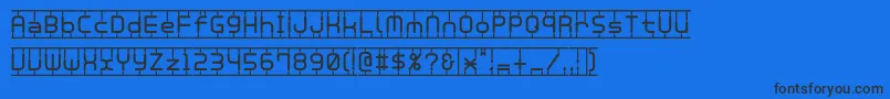 フォントPlamo – 黒い文字の青い背景