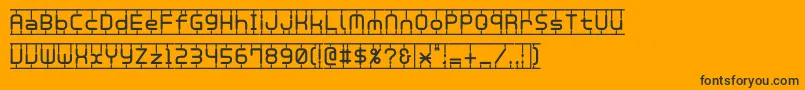 Шрифт Plamo – чёрные шрифты на оранжевом фоне