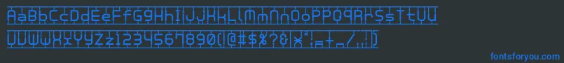 Шрифт Plamo – синие шрифты на чёрном фоне
